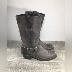 Frye 12R Moto Engineer Harness Riding Motorcycle Smoke Womens Soft Toe Boots 8 M